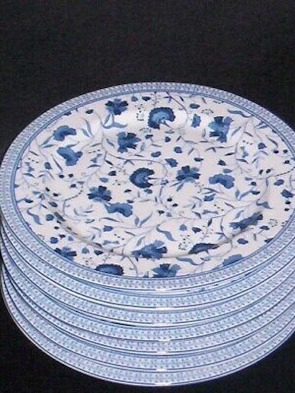 Ralph Lauren Macau 4 blue white floral salad dessert plate set Nwt